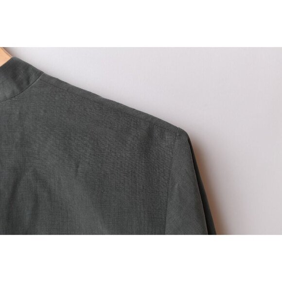 J. Jill Kaftan Jacket Silk Linen Blend Sz 8 Oversized Tunic Shacket Blazer - Picture 9 of 12